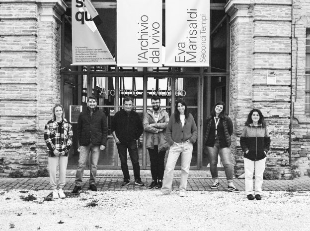 Black and white photograph of the CSAC team. ©Sarah Beeusaert